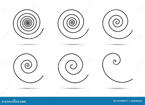 Spiral Logo Design Elements. Vector Illustration. Set of Spirals. Stock Vector - Illustration of ...