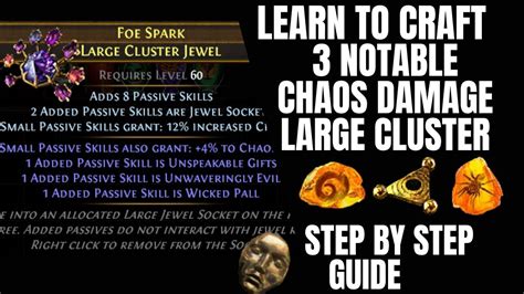 POE Learn to Craft 3 Notable CHAOS Damage Large Cluster Jewel Path of ...