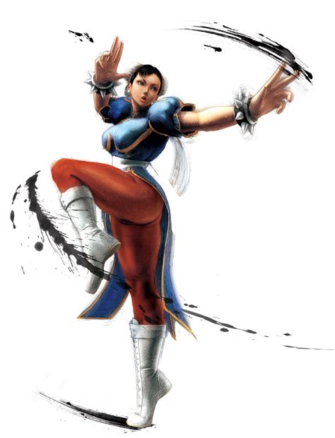 Transparent Chun-Li artwork from Super Street Fighter 4