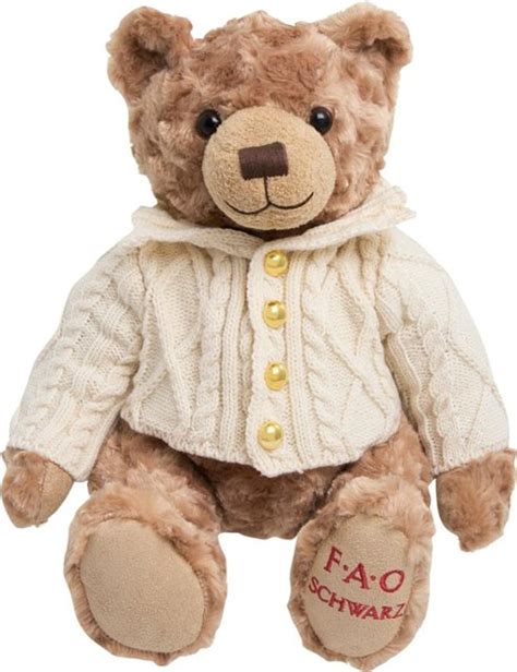 FAO Schwarz 12" Anniversary Bear Plush Toy Brown 1002768 - Best Buy