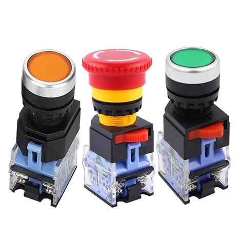 Buy Red Green Momentary Push Button Switch 22mm Start Stop Push Button ...