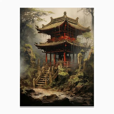 Shinto Shrines Japanese Style 4 Canvas Print by PixelPerfect - Fy