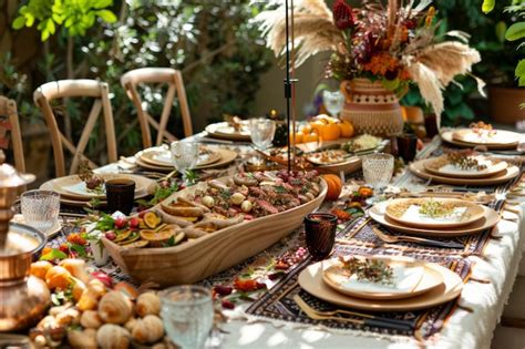 Premium Photo | Festive eid feast table setting