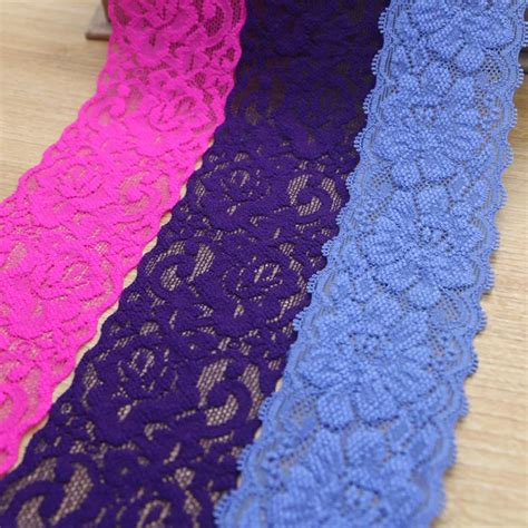 Free shipping 6CM width elastic lace,garment accessories lace trim,DIY embroidery lace wholesale ...