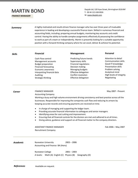 24 Best Finance Resume Sample Templates - Wisestep