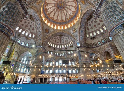 Interior of Sultan Ahmed Mosque Blue Mosque, Istanbul, Turkey Editorial ...