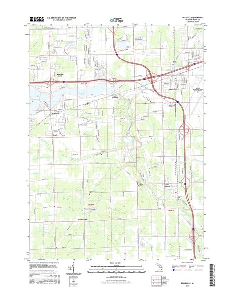 MyTopo Belleville, Michigan USGS Quad Topo Map