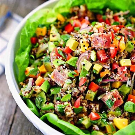 Ahi Tuna Salad (Japanese Poke Bowl) | Silk Road Recipes