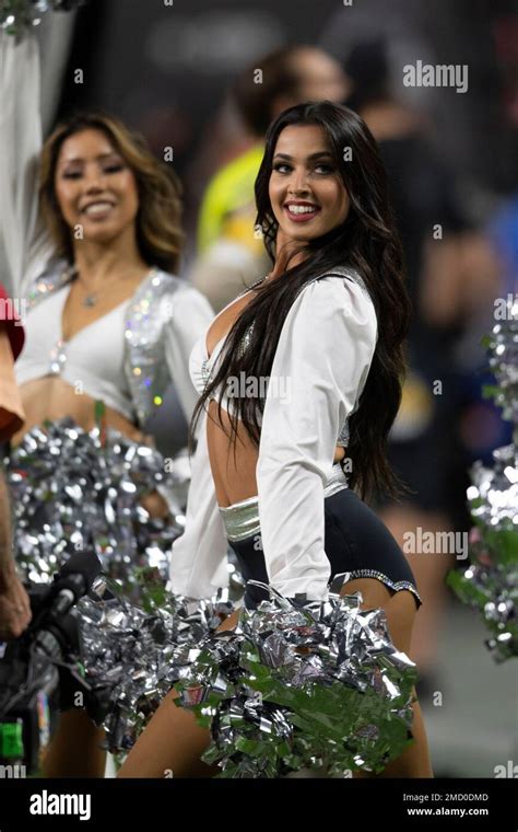 Las Vegas Raiders cheerleaders while playing the Kansas City Chiefs during an NFL Professional ...