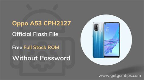 Oppo A53 CPH2127 Firmware Flash File (Stock ROM)