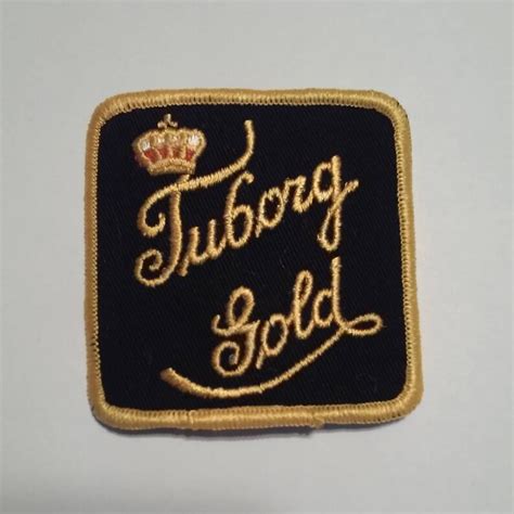 Tuborg Gold LARGE Beer Danish Beer Alcohol Black Gold Old School Patch Vintage - Etsy