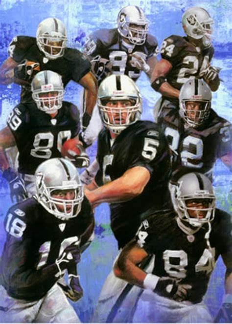 Oakland Raiders Art Poster / Stretch Canvas / by poppicture