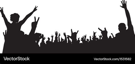 Concert crowd silhouette Royalty Free Vector Image