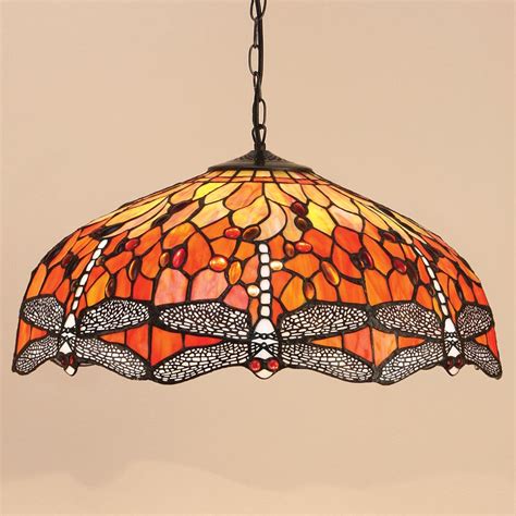 T077P50 | Tiffany Ceiling Light Dragonfly Orange | Kes Lighting | Flickr