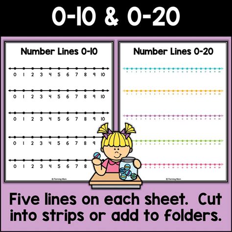 Number Line 1-20 Math Worksheet Printable and Counting to 100 for Kids ...