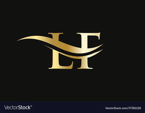 Modern letter lf logo design lf letter logo Vector Image