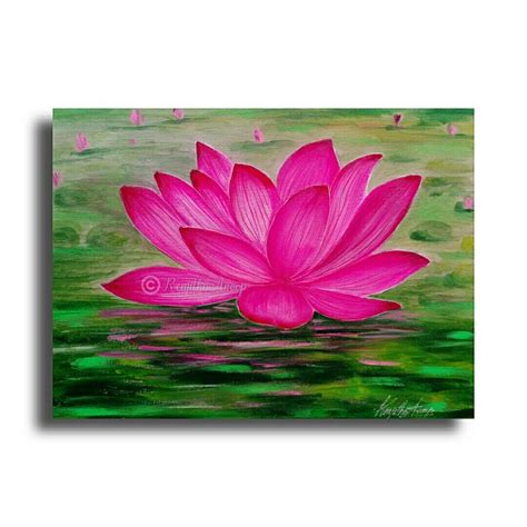 Lotus Flower Acrylic Painting