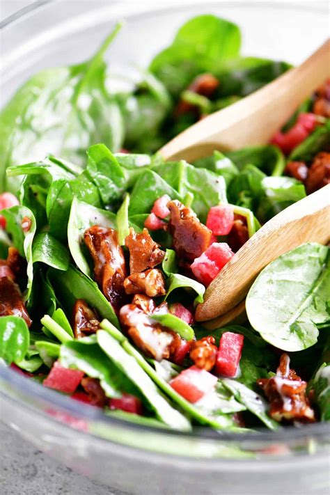 This watermelon salad recipe is a delicious combo of spinach ...