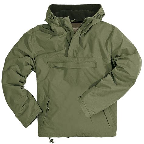 Windbreaker Hooded Mens Wind Rain Jacket with Warm Fleece Surplus Olive S-XXL | eBay