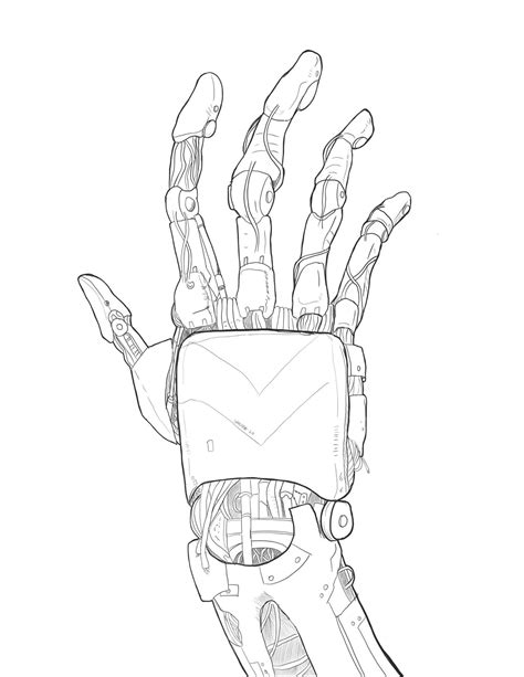 Robotic hand! : r/Inktober