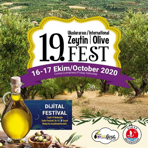 19. Uluslararası Zeytin Festivali, bu yıl dijital olarak ...