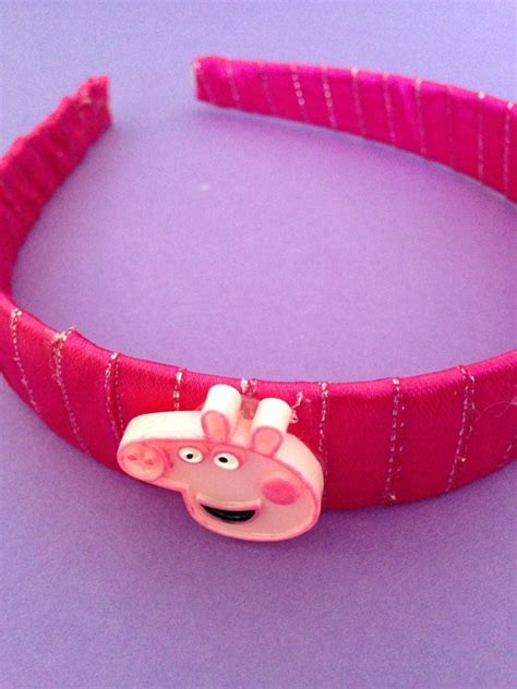 Peppa Pig headband dark pink Peppa Pig girl hair by NatraLight01