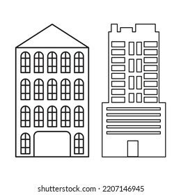 Collection Black Building Silhouette Vector Images Stock Vector (Royalty Free) 2207146945 ...