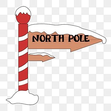 Light Up North Pole Sign Clipart