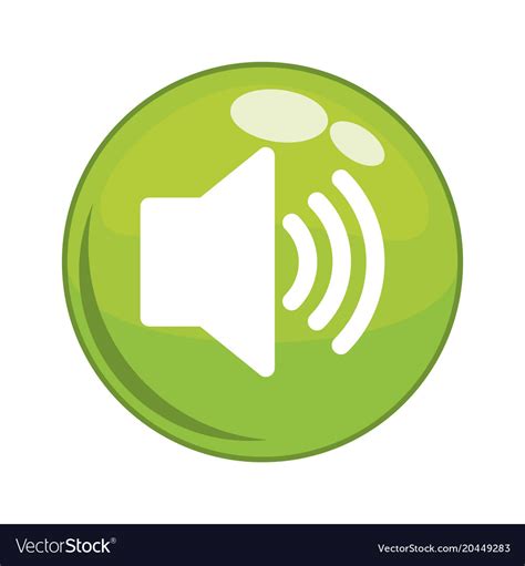 Speaker sound button icon Royalty Free Vector Image