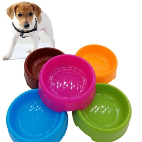 Pet Cats Dogs Portable PlasticTravel Feeding Bowl Durable Water Dish ...