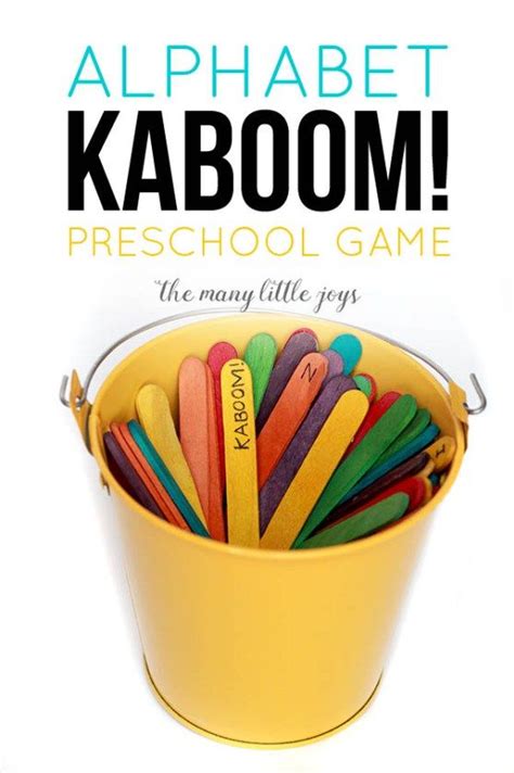 Alphabet Kaboom! (a simply brilliant preschool game) - The Many Little Joys | Alphabet games ...