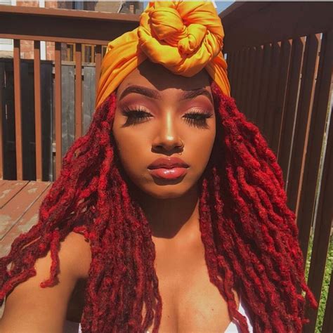 Tangerine - Wrap Queens | Faux locs hairstyles, Dreadlock hairstyles black, Headwrap hairstyles