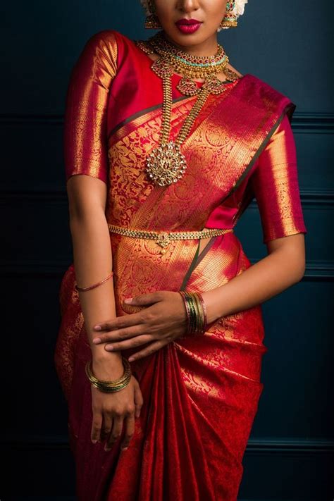 70 Red Silk Saree and Blouse Designs For Wedding - Candy Crow