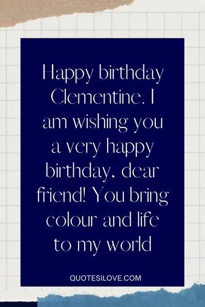 Happy Birthday Clementine Quotes and Wishes