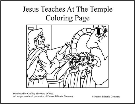 Gambar Jesus Teaches Temple Coloring Page Crafting Word God Pages di Rebanas - Rebanas