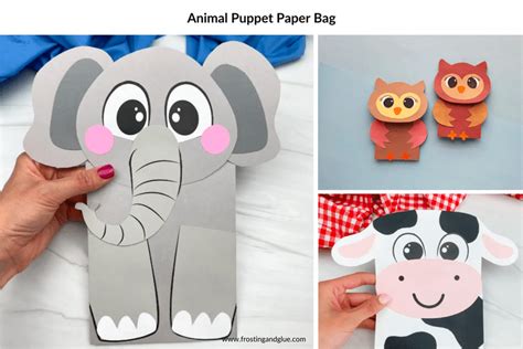 24 Fun & Easy Animal Puppet Paper Bag [Free Templates]