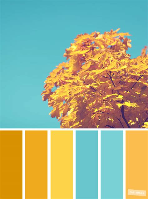 59 Pretty Autumn Color Schemes { Blue and Yellow }