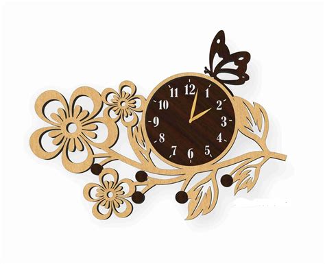 dxfsvgaicdresppdf for Laser cut Gamer Wooden Clock Vector Digital plan ...