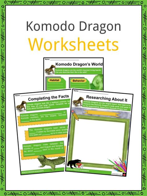 Komodo Dragon Facts, Worksheets, Habitat, Behavior & Diet For Kids