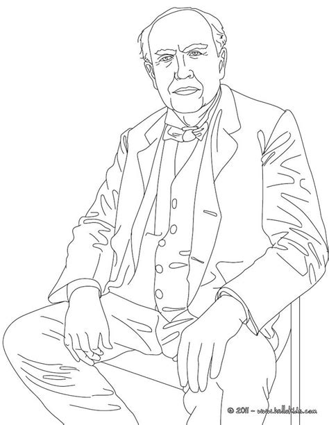 IMPORTANT PEOPLE in The USA History - THOMAS EDISON | People coloring pages, Realistic people ...