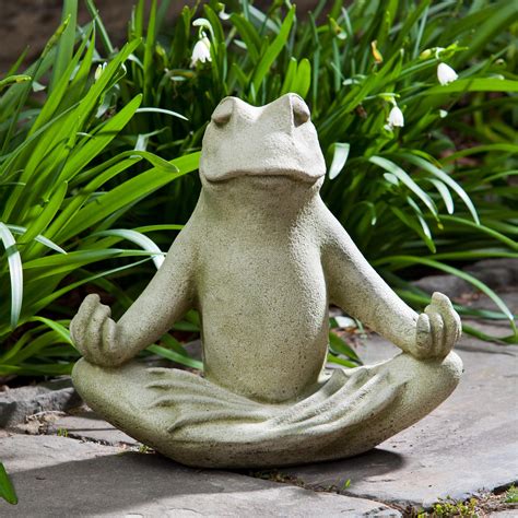 I want one of these little guys, :/ Campania International Totally Zen Too Frog Cast Stone ...