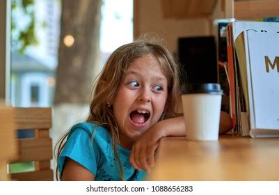 Little Girl Drinking Coffee Table Stock Photo 1088656283 | Shutterstock