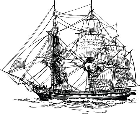 Sailing ships, Ship drawing, Pirate ship drawing