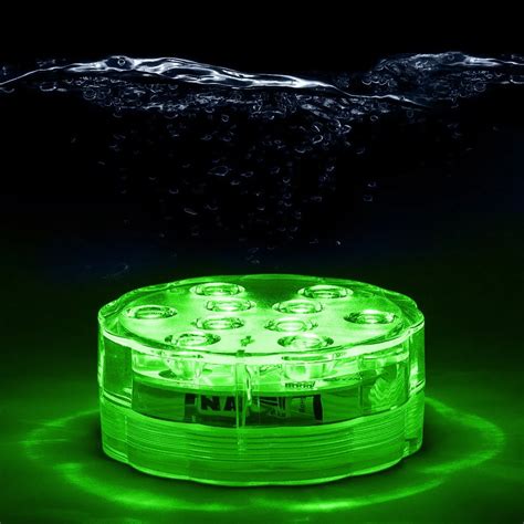 LED Underwater Light 4pcs Multicolour Changing Submersible Lamp with Remote Control Battery ...