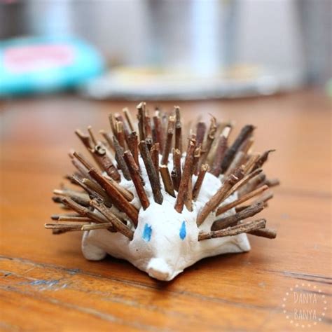 Cute Australian craft for kids, make an echidna with sticks and clay. contains… Clay Crafts For ...