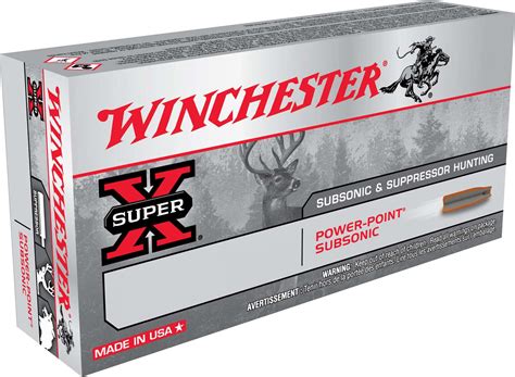 Super X Power-Point Subsonic Ammo .308 Win 185gr 20 Round Box ...