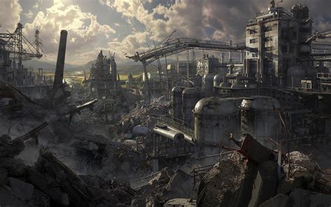 Destroyed City Background | Paysage apocalyptique, Post apocalyptique ...