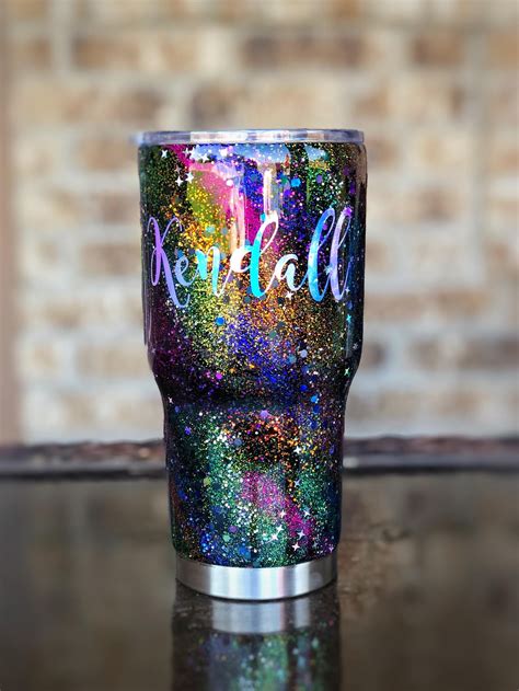 Galaxy glitter tumbler | Etsy | Glitter tumbler cups, Glitter tumbler, Glitter cups