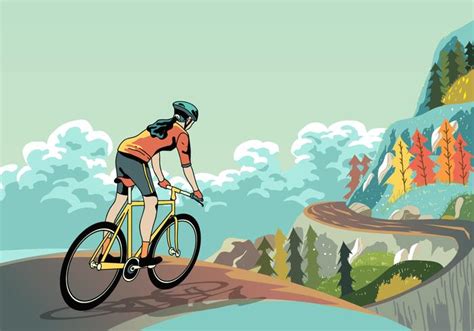 Bike Trail Down The Mountain 137361 Vector Art at Vecteezy