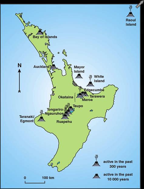 Geography Blog: New Zealand Volcanoes Map